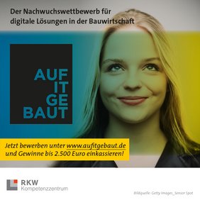 Motiv zum Wettbewerb „Auf IT gebaut – Bauberufe mit Zukunft 2027“